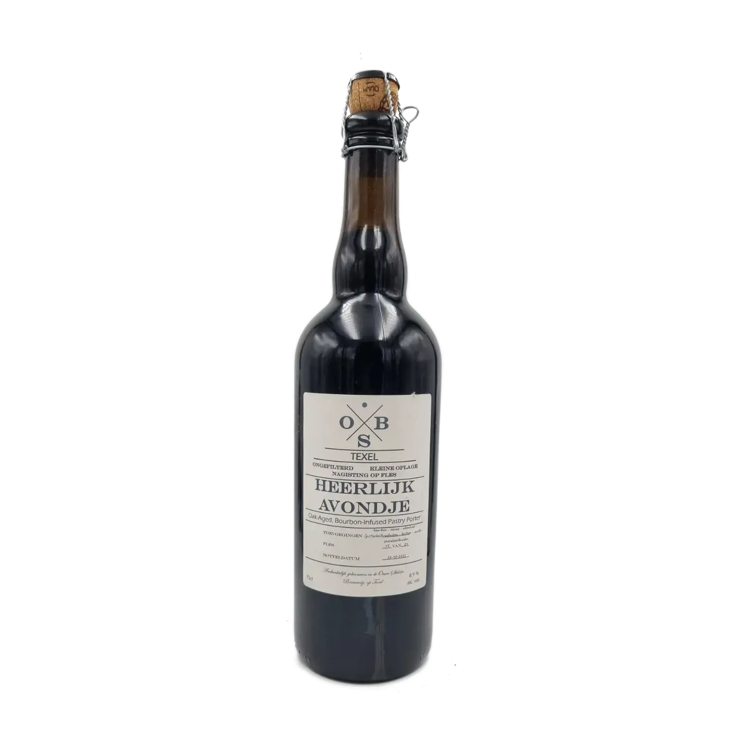 Heerlijk Avondje op eiken gerijpt en bourbon infused pastry Porter 75cl - Ouwe Skilder Brouwerij