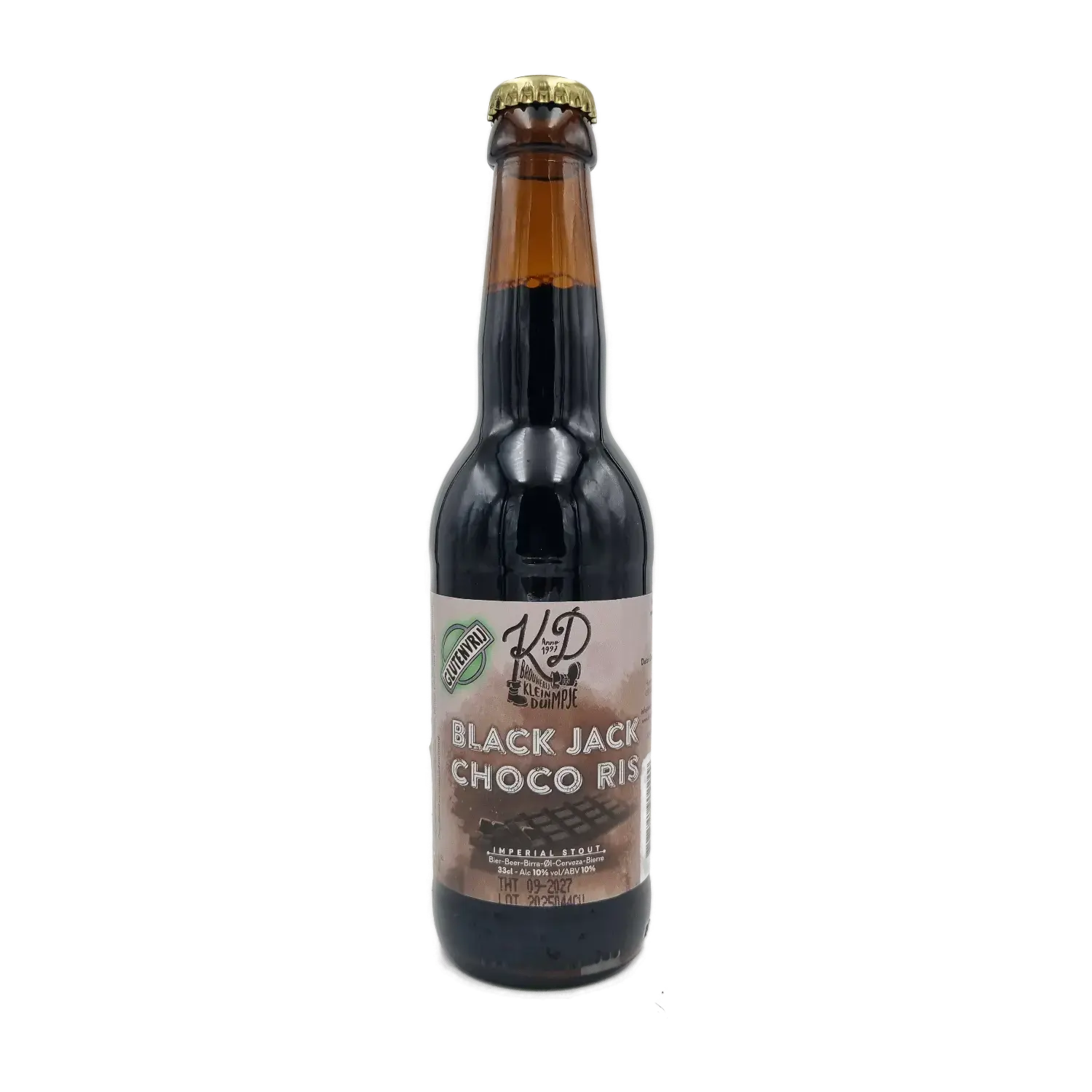 Black Jack Choco RIS Glutenvrij 33cl - Brouwerij Klein Duimpje
