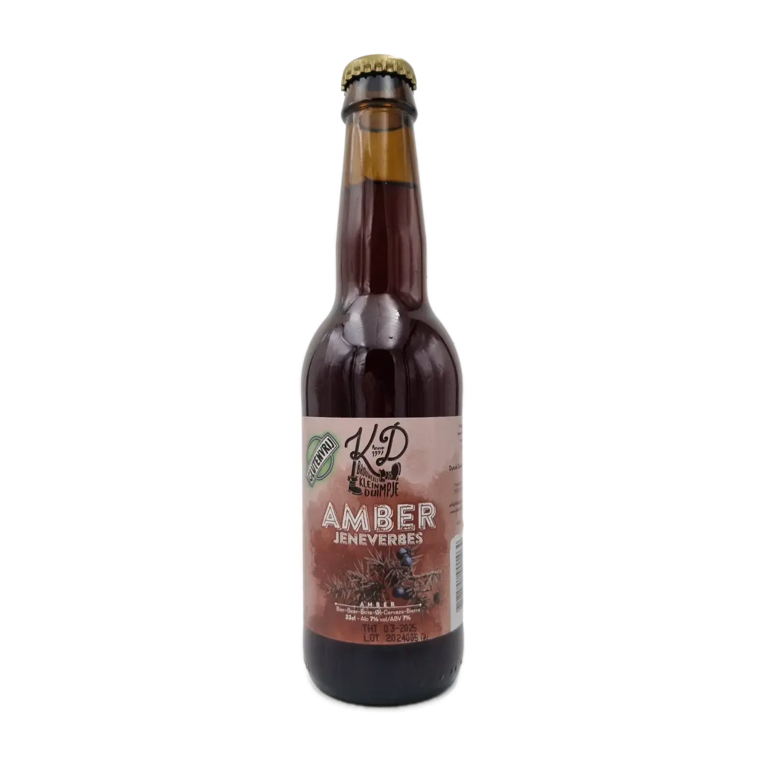 Amber Jeneverbes 33cl - Brouwerij Klein Duimpje (Glutenvrij)