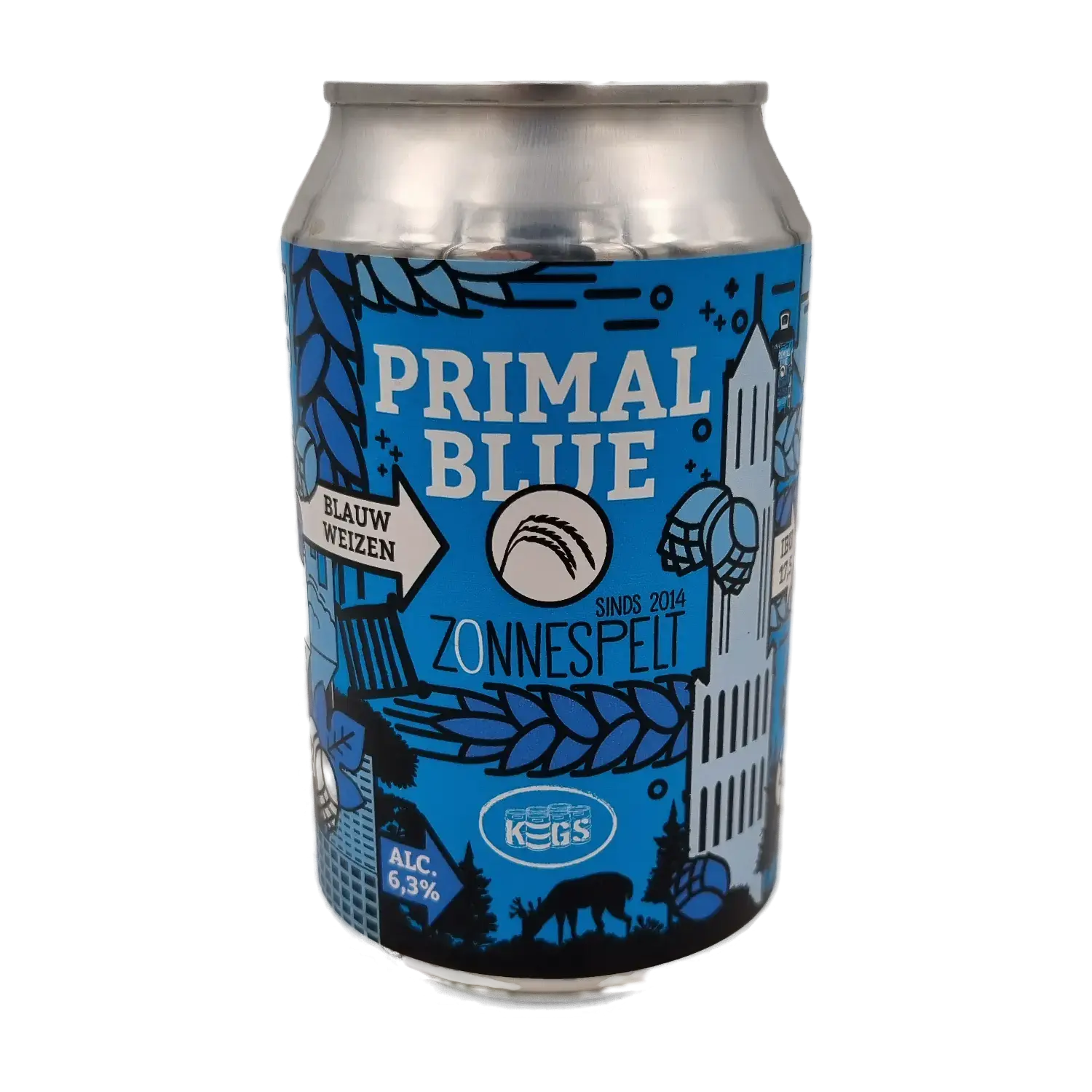 Primal Blue weizen 33cl - K.E.G.S. brouwerij