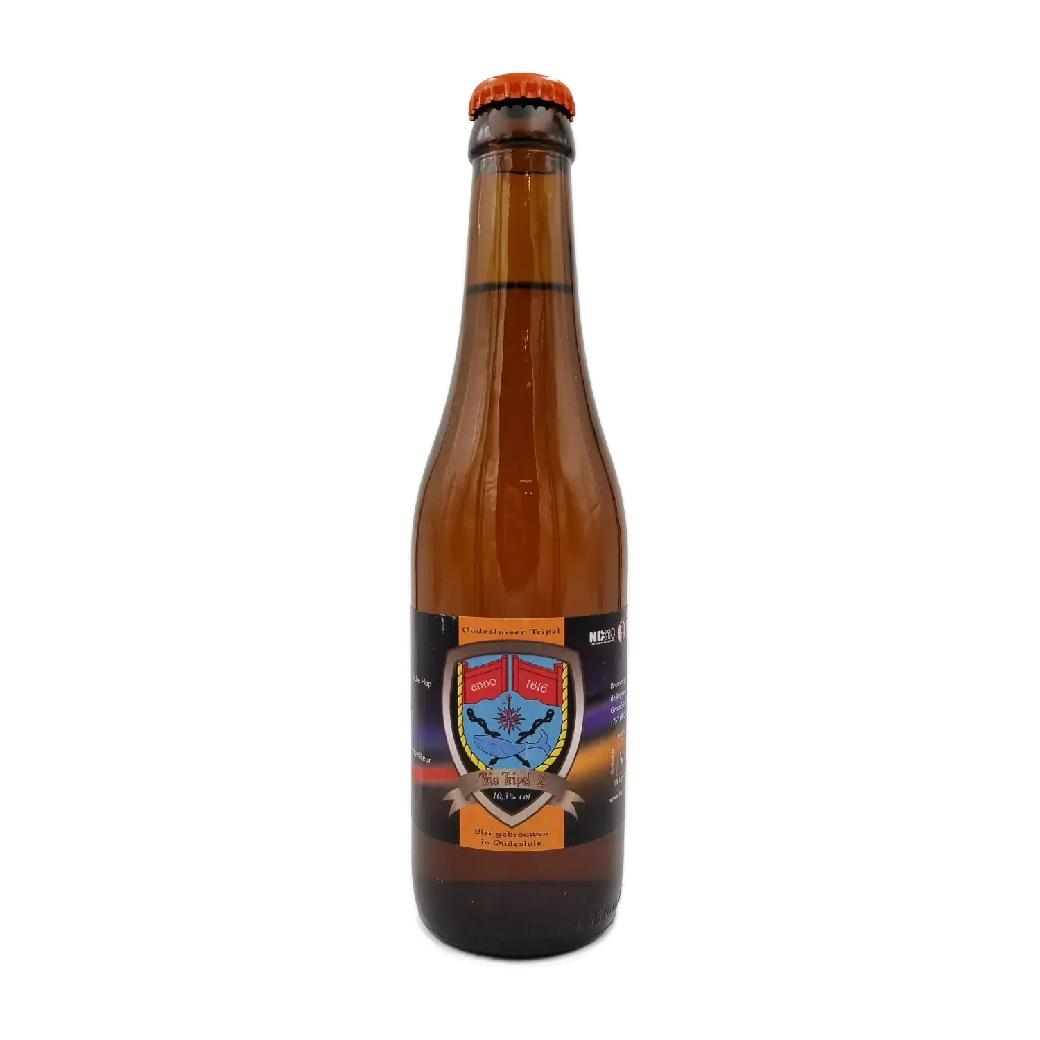 Oudesluiser Trio Tripel 2 met sinaasappel likeur 33cl - Brouwerij De Lepelaer