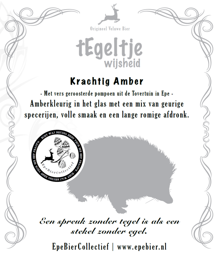 't Egeltje Pompoenbier 33cl - Epe Biercollectief