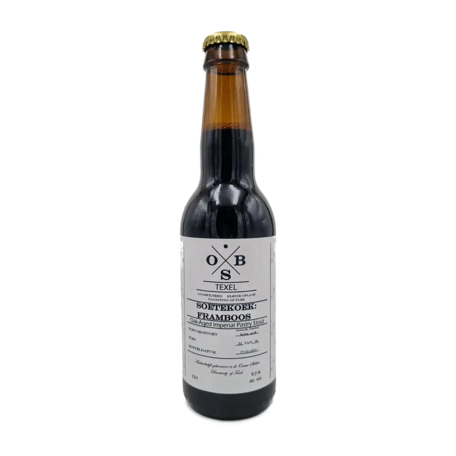 Soetekoek Framboos Imperial Pastry Stout 33cl - Old Skill Texel