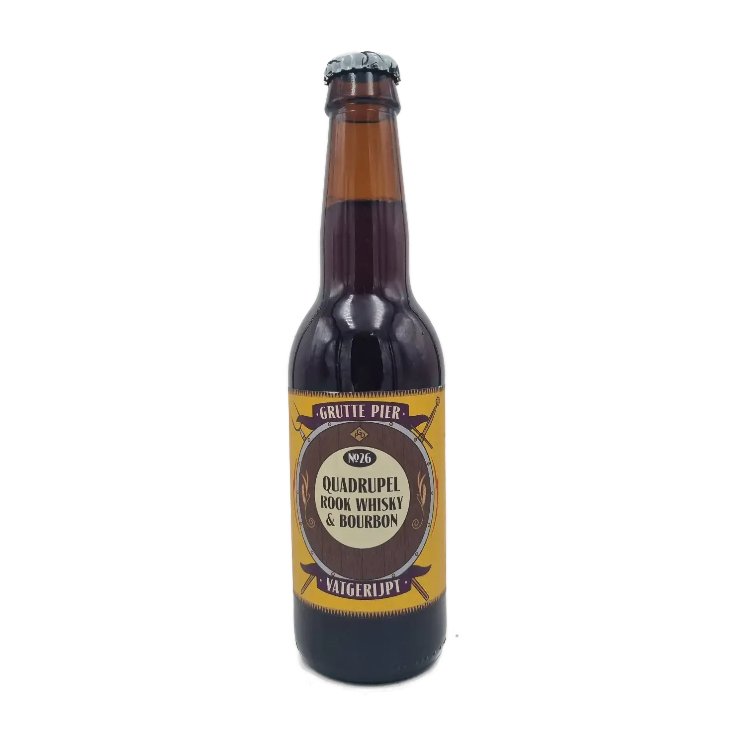 Vatgerijpt No.26 Quadrupel whisky/Bourbon 33cl - Brouwerij Grutte Pier